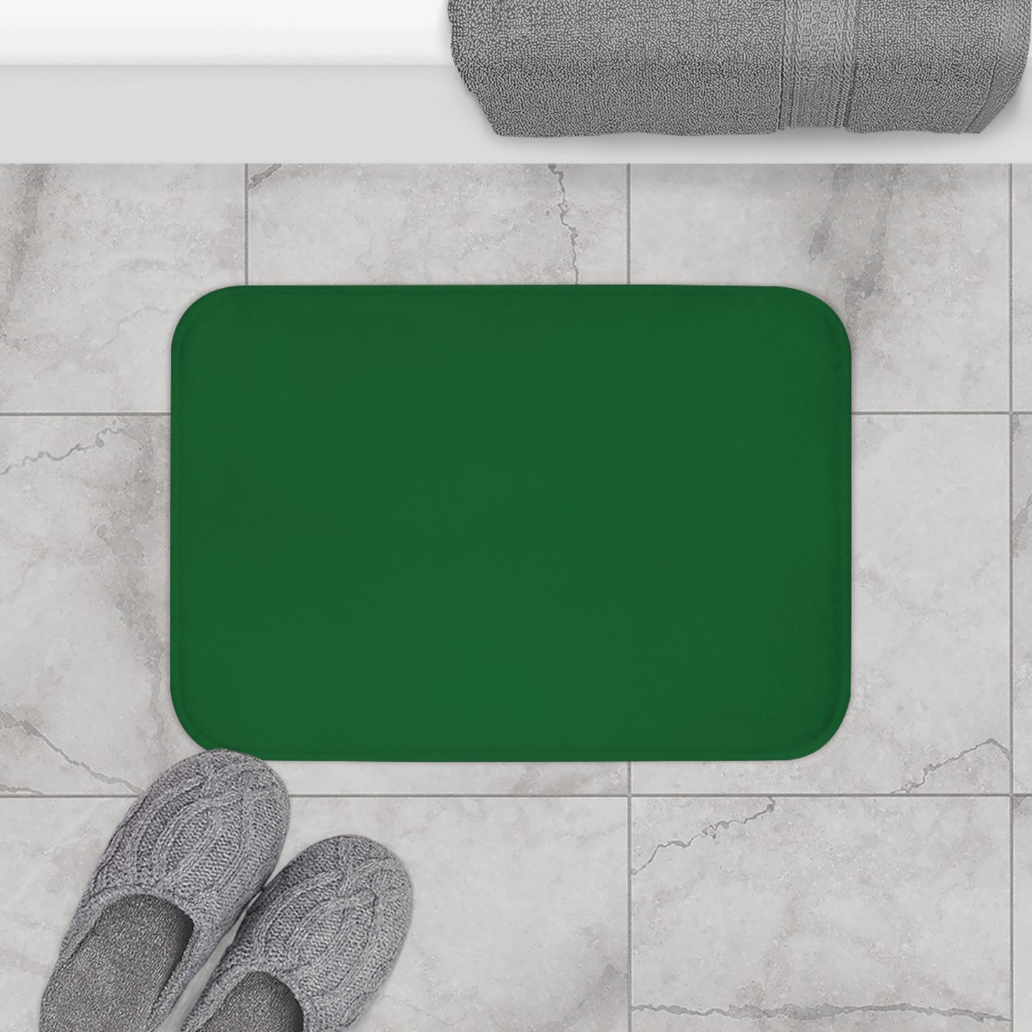 Pretty Dark Green Bath Mat