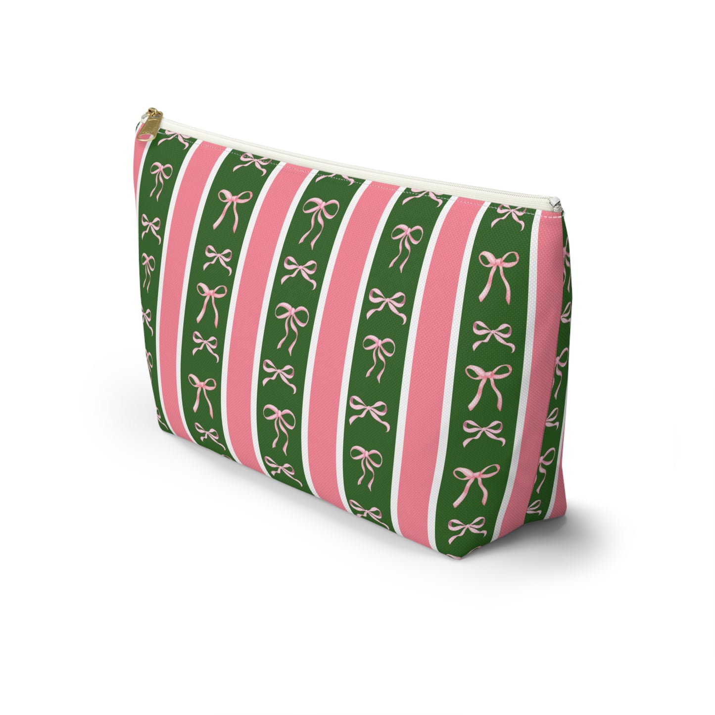 Bowed and Beautiful Accessory Pouch w T-bottom