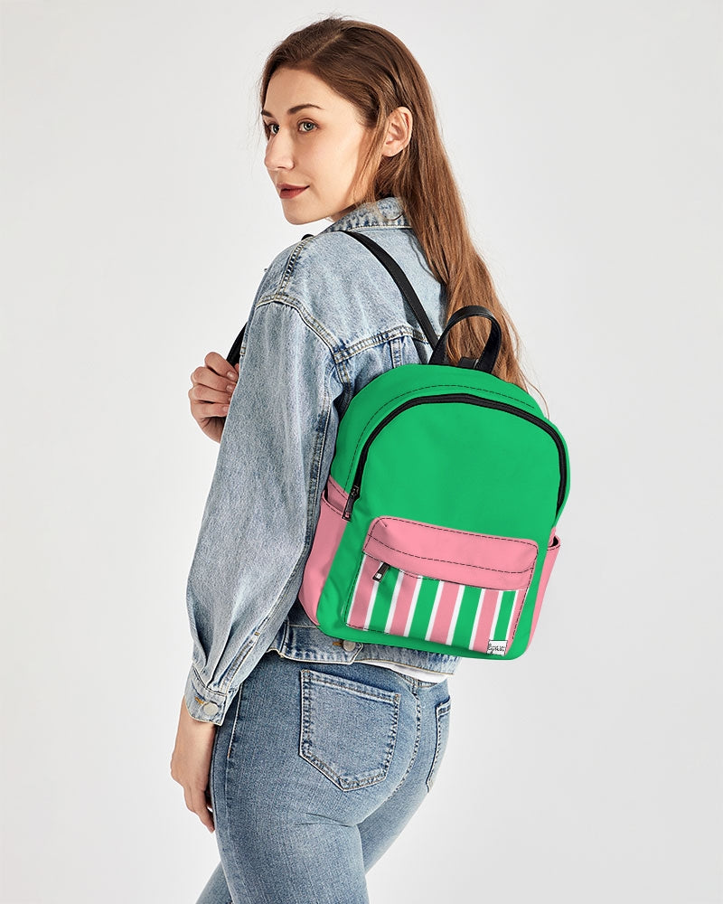 Lex Striped Mini Canvas Backpack