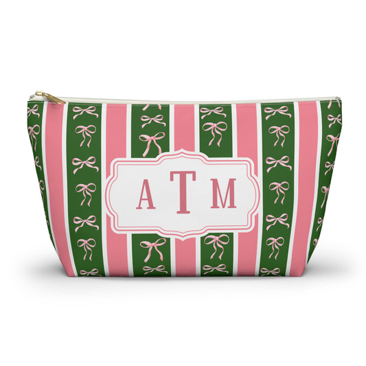 Bowed and Beautiful Custom Accessory Pouch w T-bottom