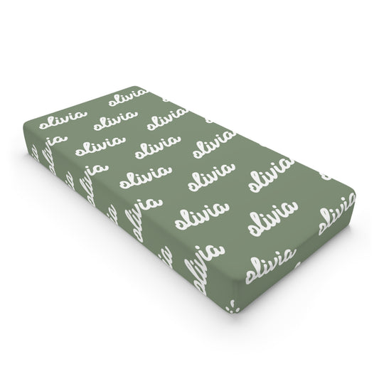 Custom Olive Baby Changing Pad Cover