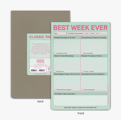 "Best Week Ever" Notepad