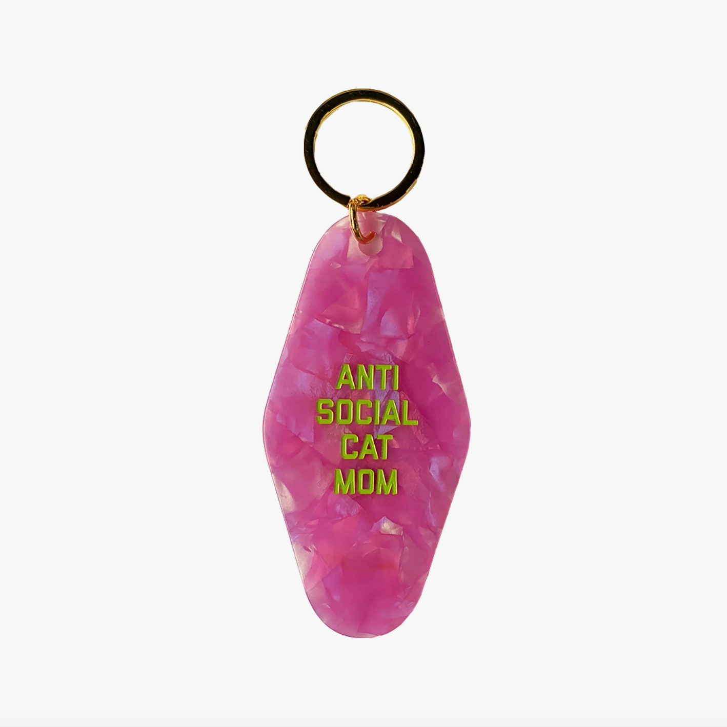 "Anti-Social Cat Mom" Keyring