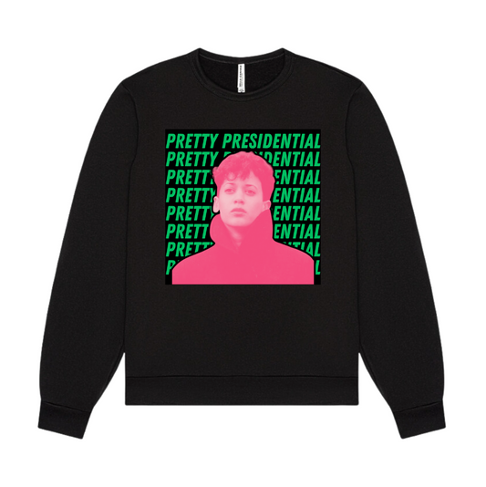 Pretty Presidential Unisex Crewneck Sweatshirts (Black)